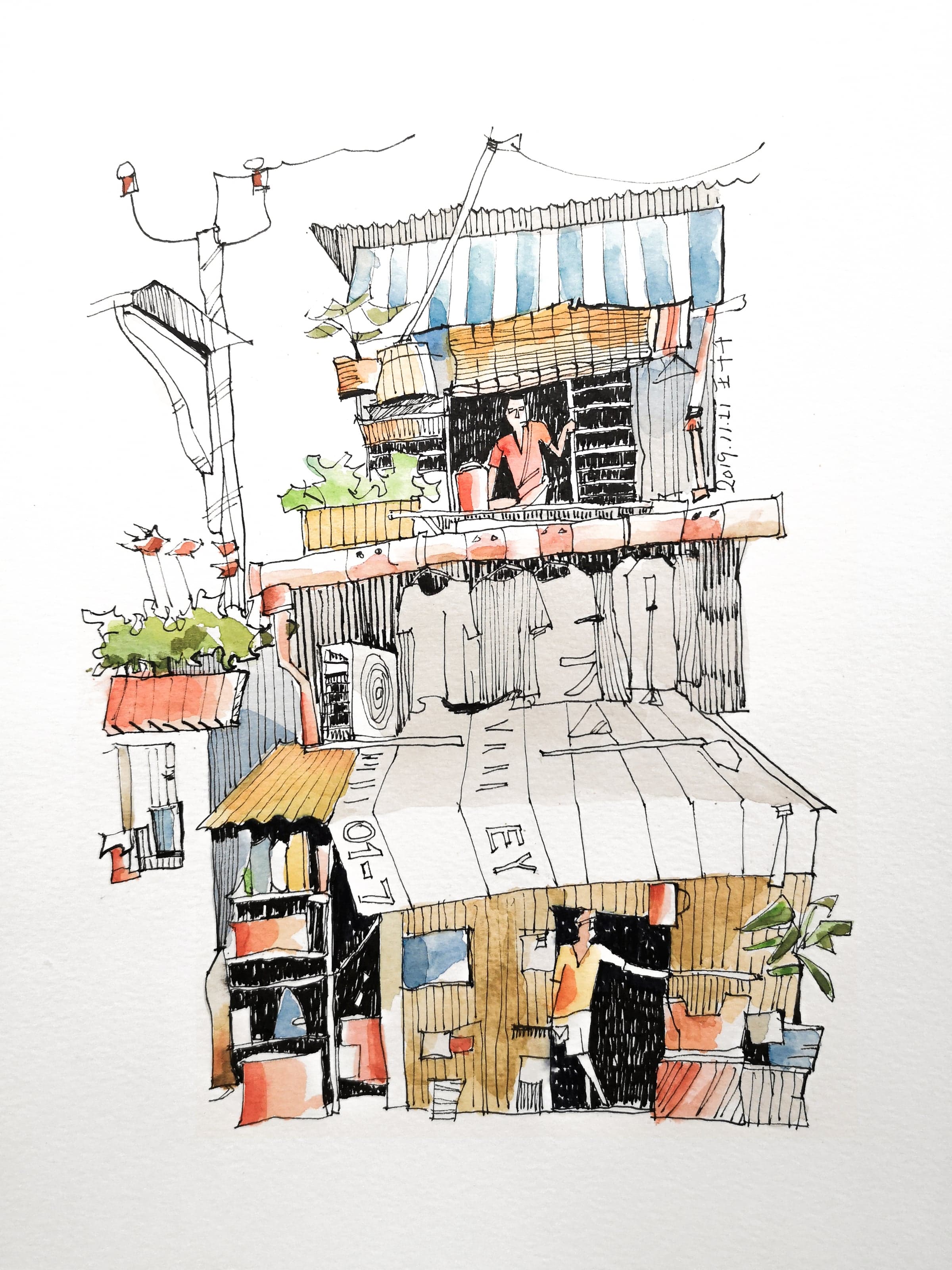 Pen & Wash V